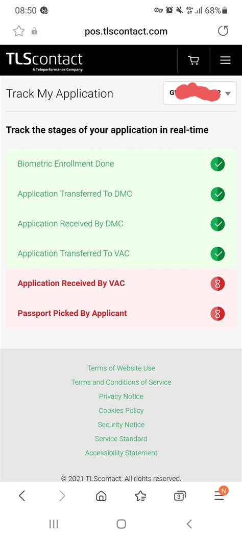 The tracker on my application moved to "Transferred to VAC" since yesterday morning, and it is still on that same spot since. . Application received by dmc application transferred to vac